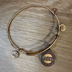 Alex and Ani Gold Delta Phi Epsilon Charm Bangle Bracelet
